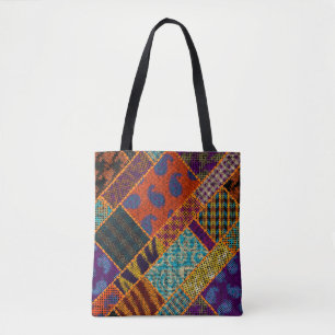 Imitation eines indischen Patchwork-Musters mit Te Tasche