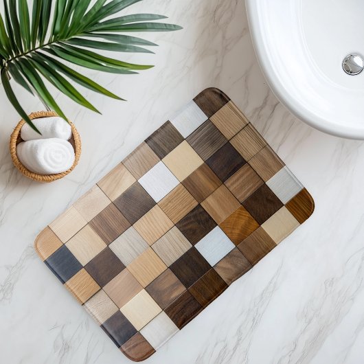 Imitation Holzkacheln Badematte