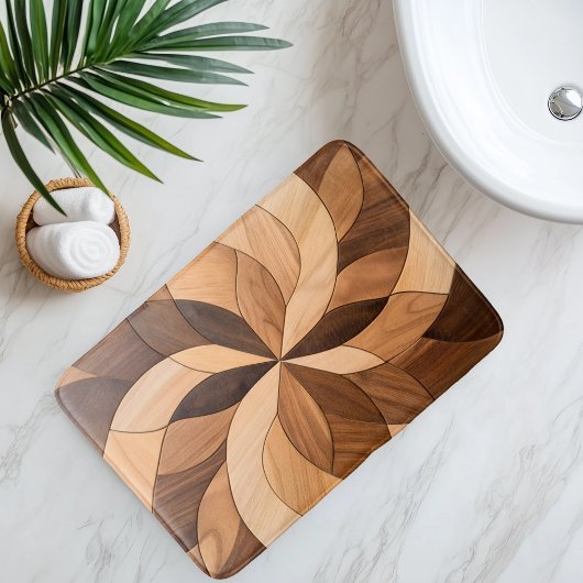 Imitation Holzkacheln Badematte