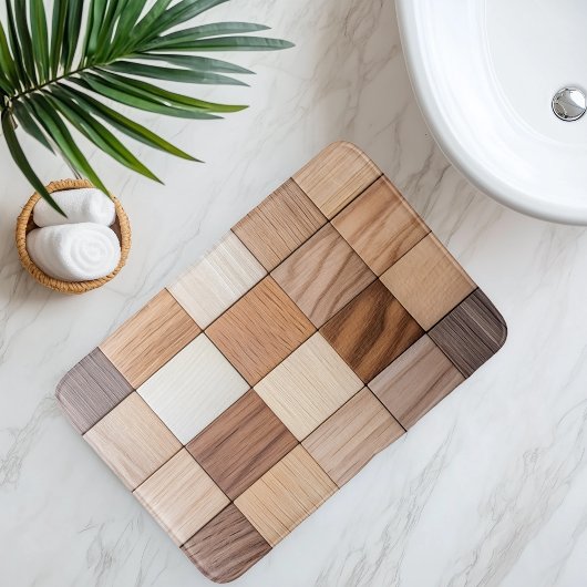 Imitation Holzkacheln Badematte