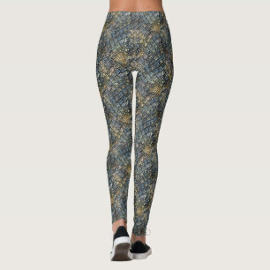 Imitation-Krokodilleder. Tierprint. Leggings