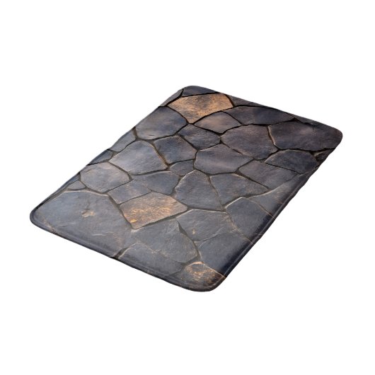 Imitation Lava Rock Badematte (Schrägansicht)