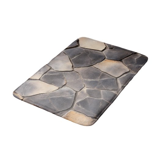 Imitation Lava Rock Badematte (Schrägansicht)