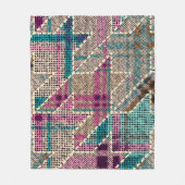 Imitation of indian patchwork pattern with texture fleecedecke (Vorderseite)