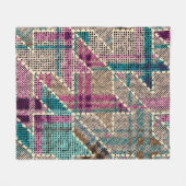 Imitation of indian patchwork pattern with texture fleecedecke (Vorderseite (Horizontal))