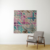 Imitation of indian patchwork pattern with texture wandteppich (Beispiel (Horizontal))