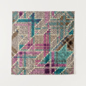 Imitation of indian patchwork pattern with texture wandteppich (Vorderseite)