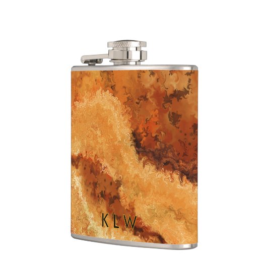 Imitation Woodgrain Burel Personalized Flachmann (Links)