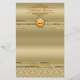Imitatorange Topaz-Edelstein-metallischer Briefpapier