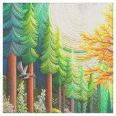 Imitats 3D bestickte Modern Art Forest Landschaft Stoff (Nahaufnahme)