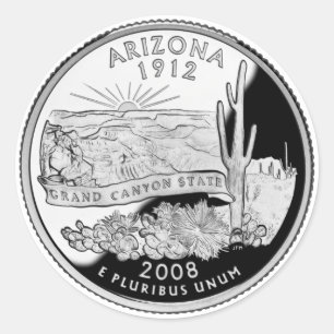 Imitats Arizona Staat Quarter Grand Canyon Staat Runder Aufkleber
