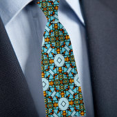 Imitats aus Glas Gold Blue Raute Netscape Necktie Krawatte