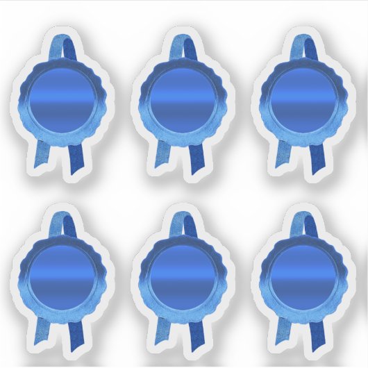 Imitats Award/Certificate Siegel Ribbons (Blue Sch Aufkleber (Vorderseite)