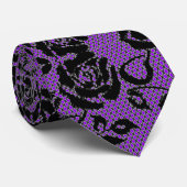 Imitats Black Lace Fishnet Neck Tie - Farbe auswäh Krawatte (Gerollt)