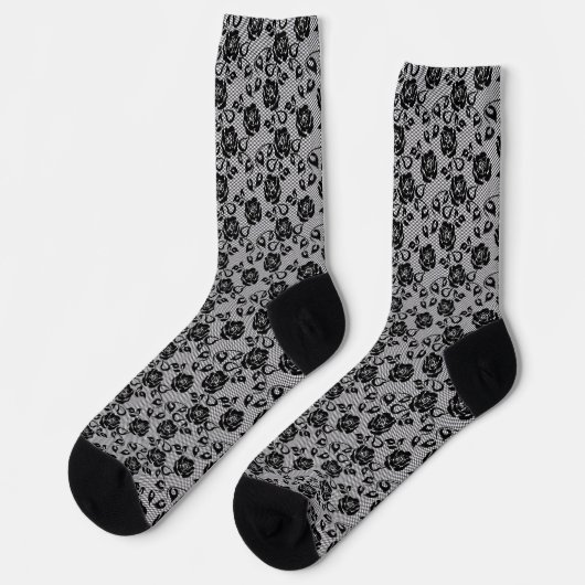 Imitats Black Lace Fishnet Socks Socken (Linkes Detail)