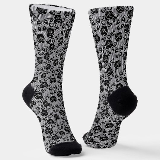 Imitats Black Lace Fishnet Socks Socken (Gewinkelt)