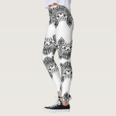 Imitats Black Lace Fishnet White Leggings (Links)