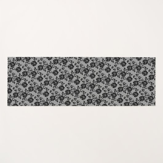 Imitats Black Lace Fishnet Yoga Mat Yogamatte (Vorderseite (Horizontal))