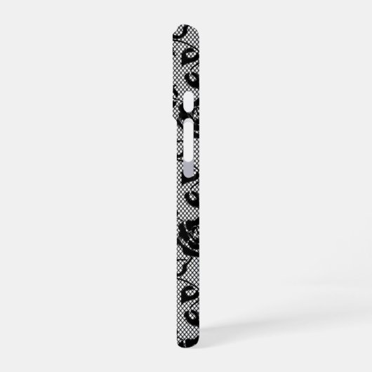 Imitats Black Lace iPhone Case iPhone 16 Hülle (Linke Seite)