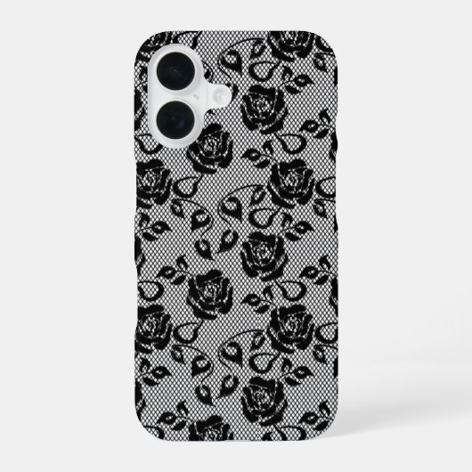 Imitats Black Lace iPhone Case iPhone 16 Hülle (Rückseite)