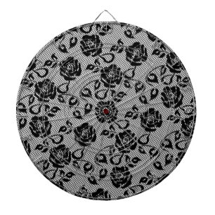 Imitats Black Lace Rose Fishnet Dart Board Dartscheibe