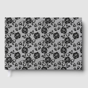 Imitats Black Lace Rose Fishnet Gästebuch