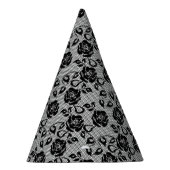 Imitats Black Lace Rose Fishnet Party Hat Partyhütchen (Rechts)