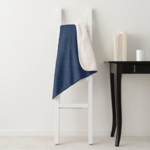 Imitats Blue Denim Fabric Sherpa Blanket Sherpadecke