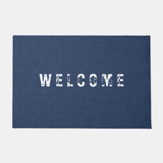 Imitats Blue Jeans Denim Doormat Fußmatte (Vorderseite)