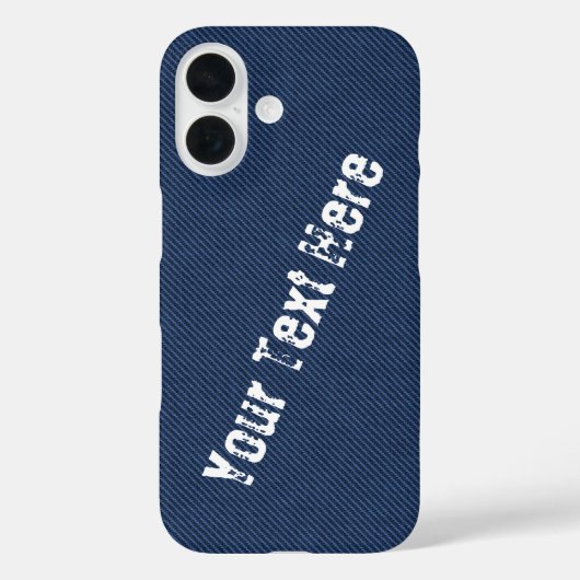 Imitats Blue Jeans Denim iPhone Case mit benutzerd (Rückseite)