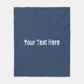 Imitats Blue Jeans Fabric Custom Text Fleece Blank (Vorderseite)