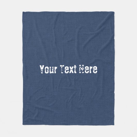 Imitats Blue Jeans Fabric Custom Text Fleece Blank (Vorderseite)