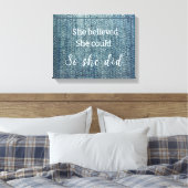 Imitats Blue Jeans Sie glaubte Leinwanddruck (Insitu (Schlafzimmer))