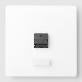 Imitats braunes schwarzes Leder Wand Uhr (Rückseite)