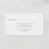 Imitats Bronze Copper Minimalistisch Business Term Terminkarte (Rückseite)