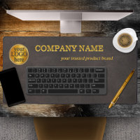 Imitats Brown Leather Company Desk Mat
