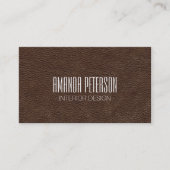 Imitats Brown Leather Designer Business Cards Visitenkarte (Vorderseite)