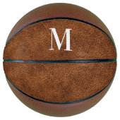 Imitats Brown Leather Modern Monogram Basketball (Vorderseite)