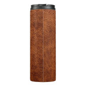 Imitats Brown Leather Modern Monogram Thermosbecher (Rückseite)