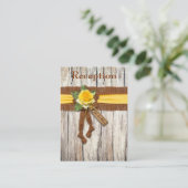 IMITATS Burlap, Gelb Rose Empfang Umschließkarte Begleitkarte (Stehend Vorderseite)