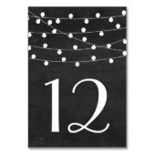 Imitats Chalkboard String Lights Tischnummer Card (Rückseite)