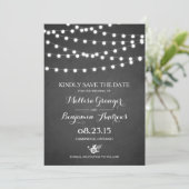 Imitats Chalkboard Wedding Save The Date (Stehend Vorderseite)