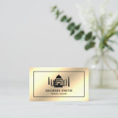 Imitats Cream Gold Foil Taj Mahal Agent Visitenkarte (Stehend Vorderseite)
