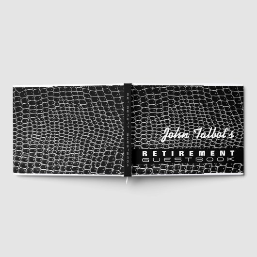 Imitats Crocodile Skin Custom Retirement Gästebuch (Voll)