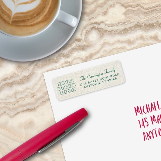 Imitats Cross-Stitch Zuhause Sweet Zuhause Green R