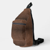 Imitats Dark Brown Leather Crossbody Bag (Rechte Ecke)