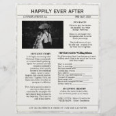Imitats Deckle Edge Black and White Newspaper Wedd Flyer (Hinten)