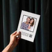 Imitats Deckle Edge Paper qr Code Foto Einladungen