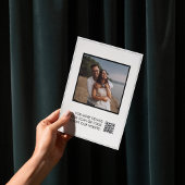 Imitats Deckle Edge Paper qr Code Foto Einladungen