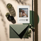 Imitats Deckle Edge Paper qr Code Foto Einladungen